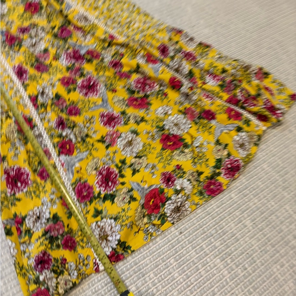 Anthropologie maxi dress Farm Rio size L yellow floral Cantonal maxi sold out - Picture 12 of 16